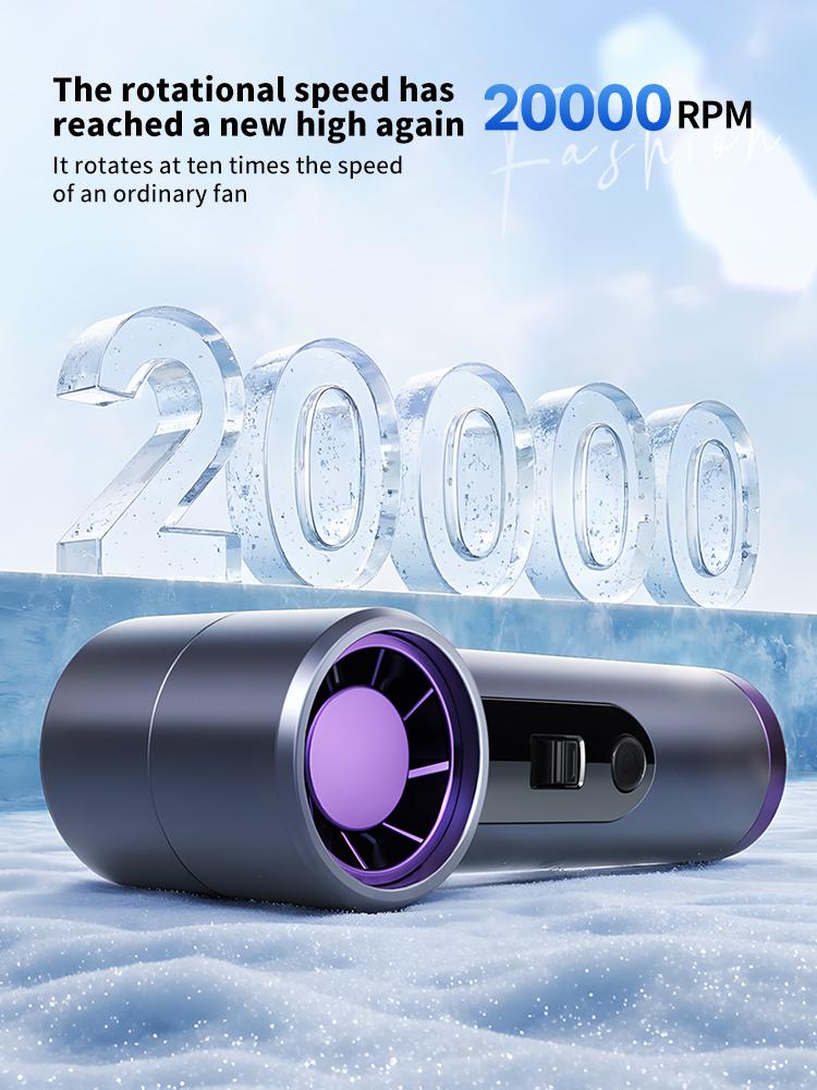 Портативный ручной турбо-вентилятор 2000 мАч, 199 регулируемых скоростей ветра, мини-персональный вентилятор с питанием от батареи, электрический вентилятор для ресниц