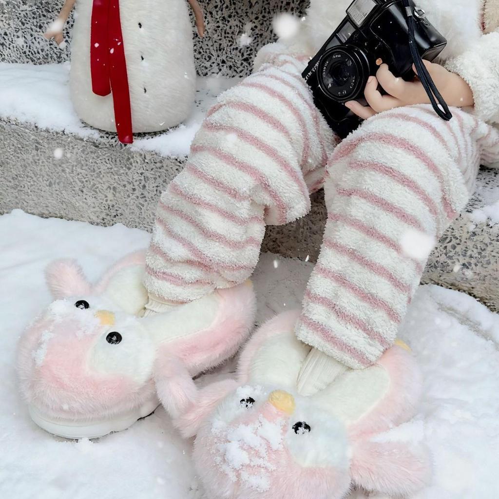 Пингвин Хлопковые Плюшевые Нескользящие Домашние Тапочки для Детей и Пар - Теплые, Милые, Утолщенные