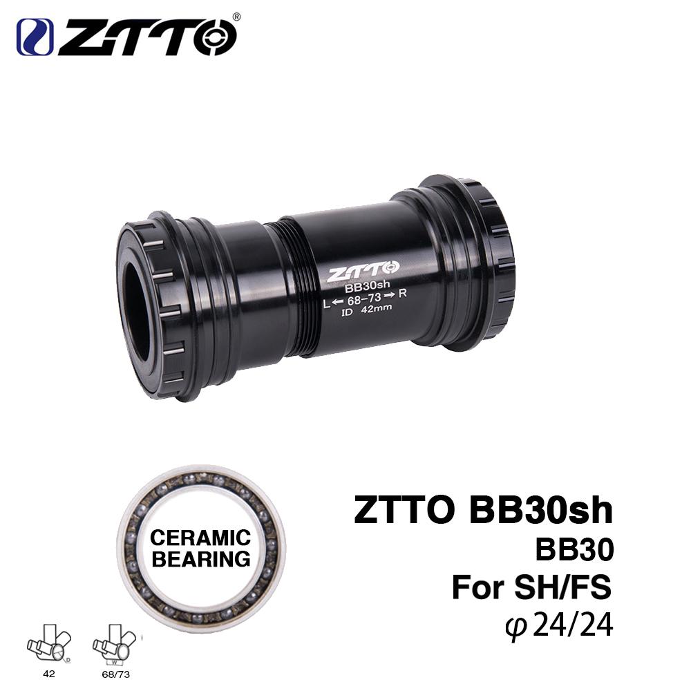 ZTTO MTB BB30 24 Адаптер Велосипедная запрессовываемая каретка Ось Керамический подшипник BB Для горного шоссейного велосипеда 24 мм Шатуны