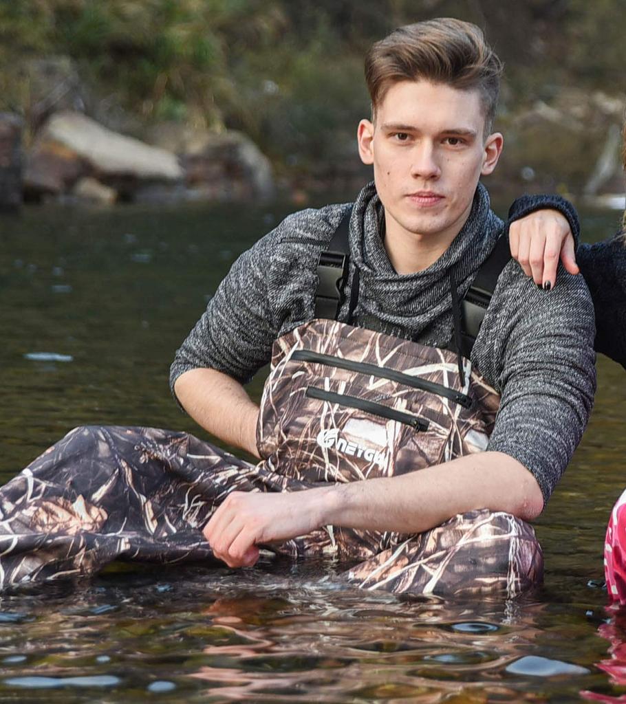 Outdoor Camouflage Pattern Chest High Neoprene Strong Waterproof Breathable Fishing Waterproof Water 4 Sizes Available [NEYGU] Waders, Boots, Waders,