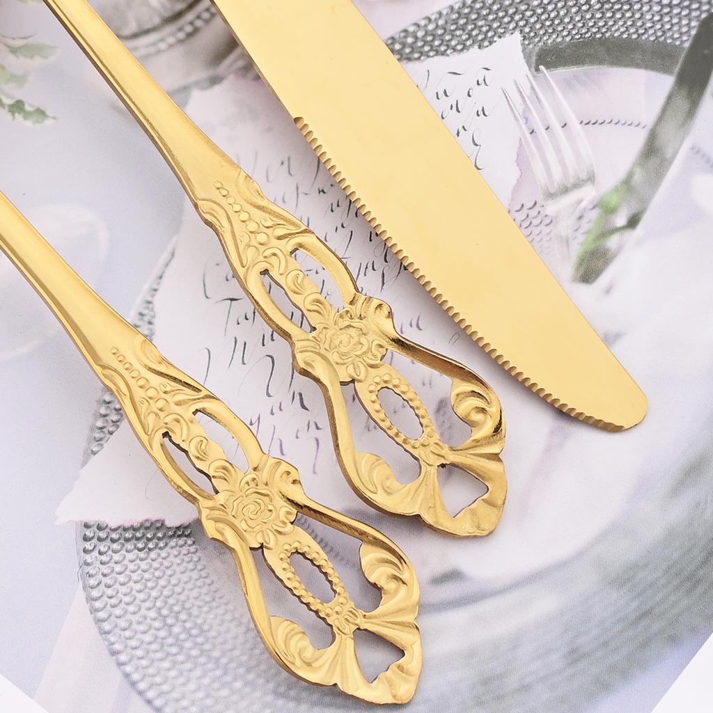 24 шт., нож, вилка, кофейная ложка, набор столовых приборов, разноцветный набор столовой посуды, столовые приборы из нержавеющей стали, посуда, западные кухонные аксессуары