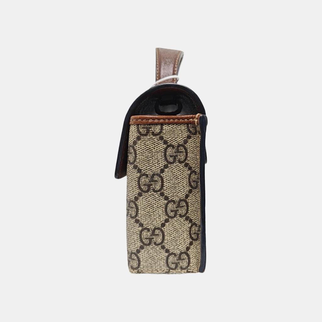 [Pre-Owned] Padlock Gold Tone Accessory Iconic Lock Detail Monogram Canvas And Leather Box Bag Crossbody Shoulder Tote Mini - Good #R9FMWN