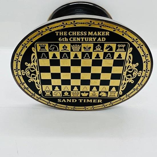 Стратегические элегантные латунные шахматные песочные часы 16 см уникальный подарок для мужа, Дня отца, годовщины и празднования Хэллоуина