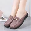 Women Soft Mules Loafers Slip On Slippers Casual Elegant Summer Breathable Leather Black Moccasin Shoes
