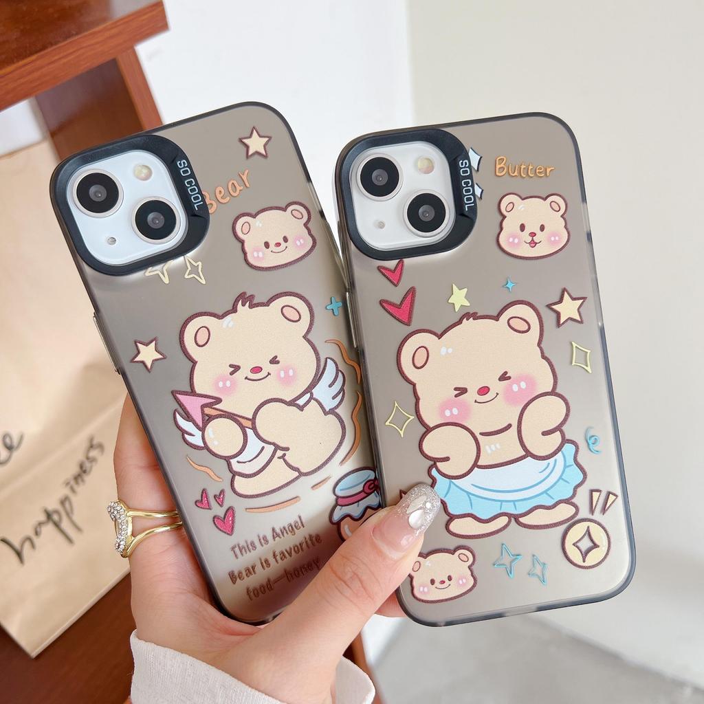 Силиконовый чехол с изображением медведя-купидона для Xiaomi Redmi Note 12 11 Samsung A54 A24 A14 Oppo A78 A58 A38 Tecno Spark 10 30C Funda Painted Cover Soft TPU Bumper
