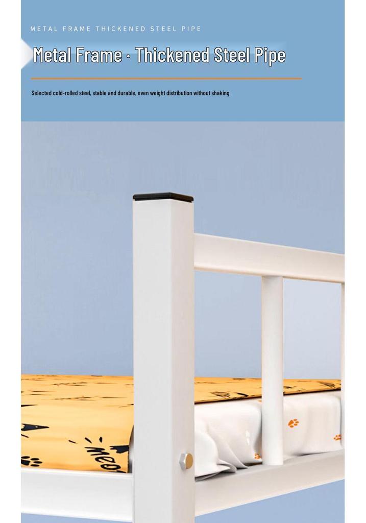 Durable Steel Bunk Beds: Heavy-Duty Iron Frame for Dormitories and Construction Sites