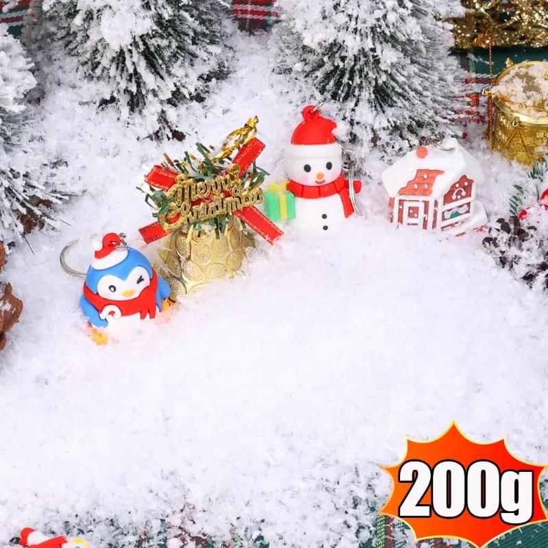 50/200 г Рождественский порошок искусственного снега Пластиковый сухой снег Рождественская Новогодняя Вечеринка Домашний Декор DIY Рождественская Елка Зимняя Сцена Реквизит