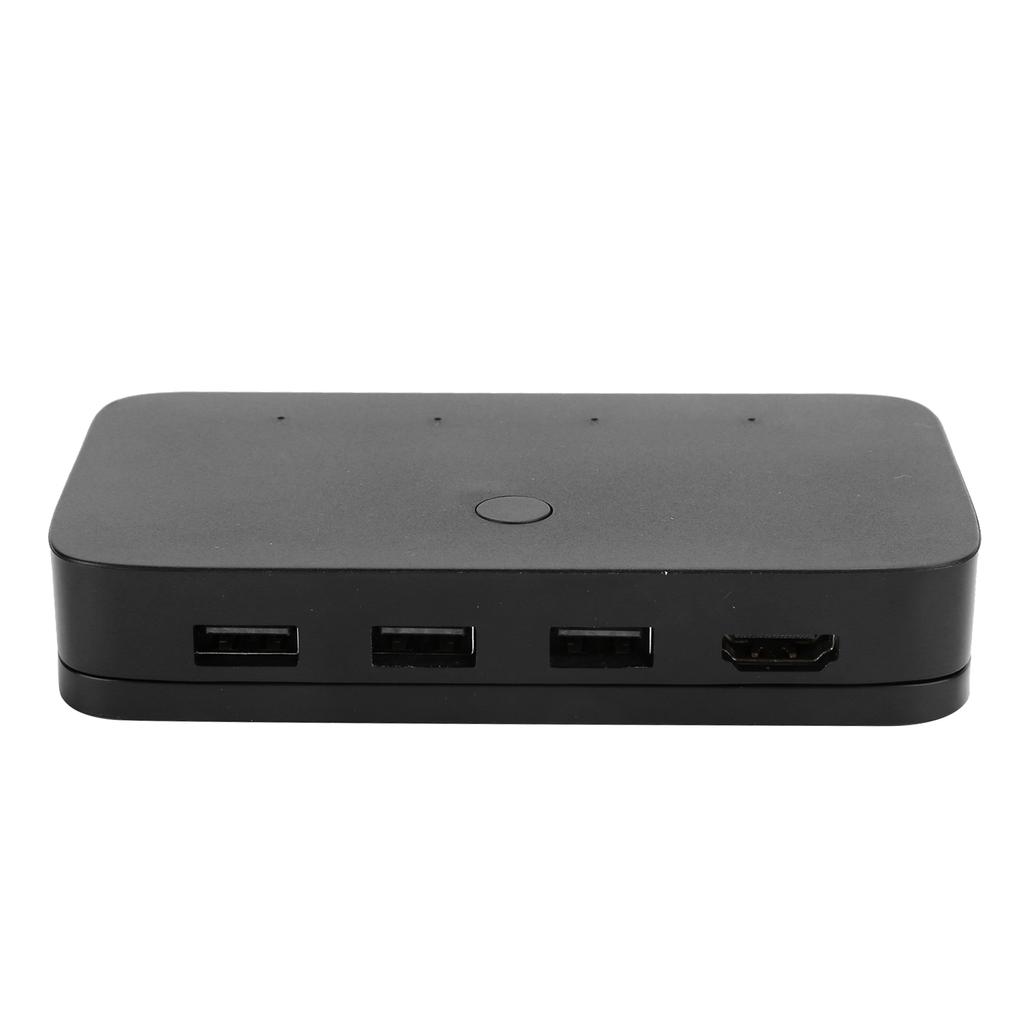 4-портовый коммутатор, черный HD-видео, электронный адаптер HDMI KVM 3840 x 2160 при 30 Гц 10 Гбит/с