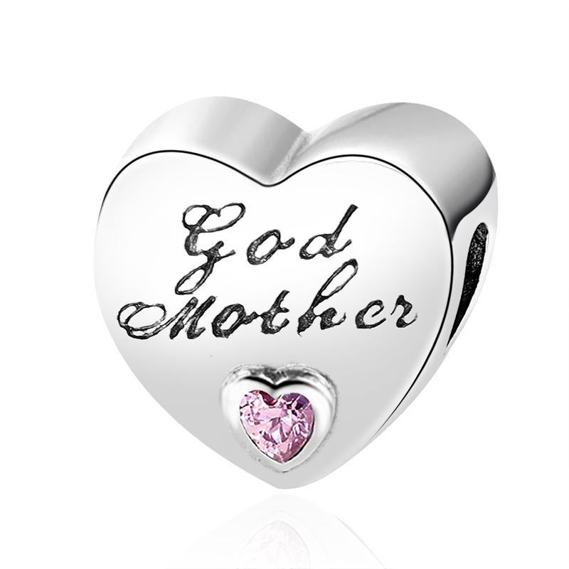 Новые медные шармы Сердце Люблю тебя навсегда Мама Тетя Бусины Подходят для оригинального браслета DIY Подарок Женщинам