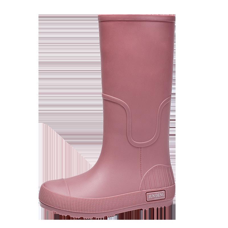 Женские модные нескользящие и износостойкие резиновые сапоги с высоким голенищем