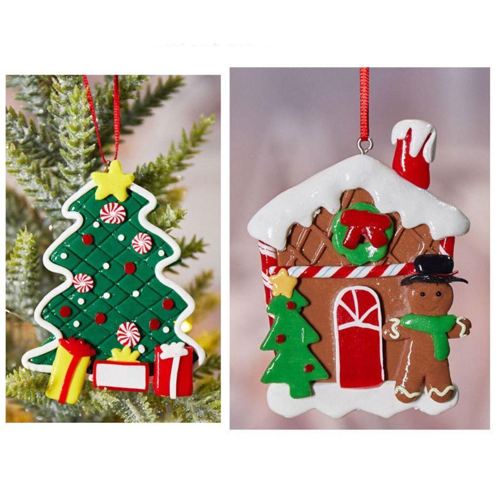 Мультфильм Пряничный человечек Рождественские подвески Мягкая глина Рождественская елка Украшение Фестиваль