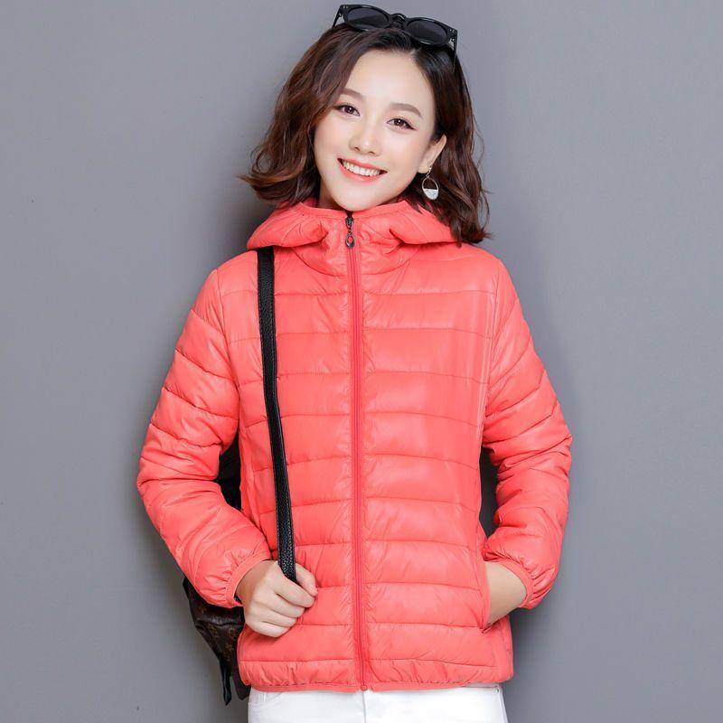 Down Jacket Women Coat Autumn Winter Jackets for Warm Quilted Parka Ladies and Light Female Ultralight Hooded