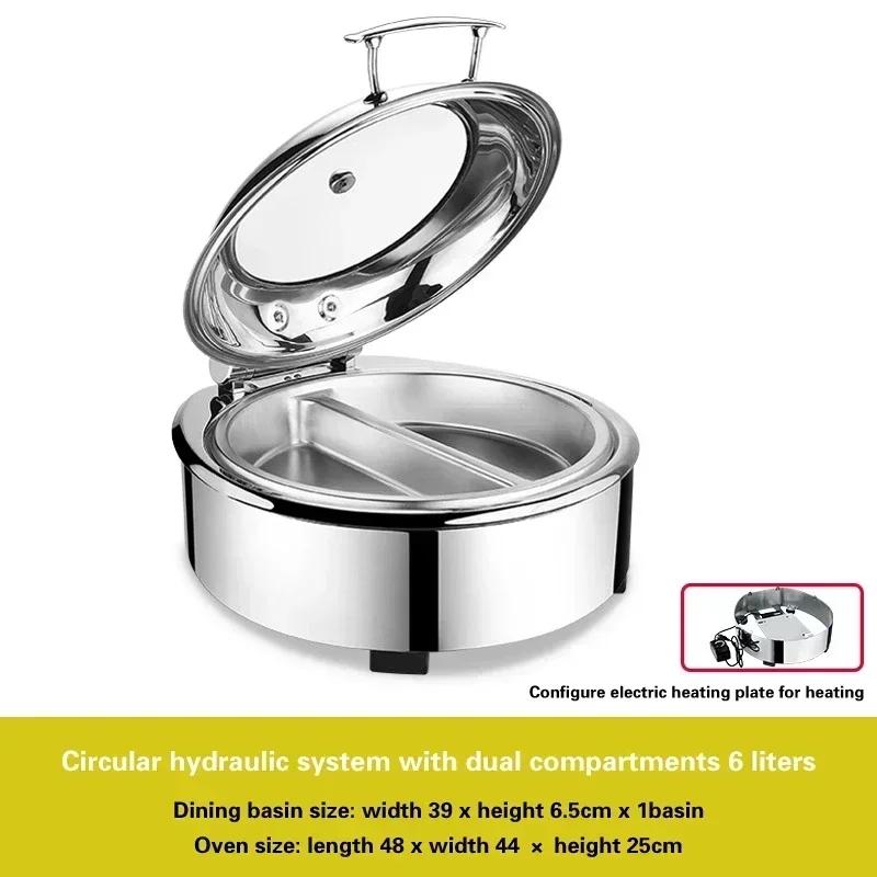 Электрическая изоляционная печь для гостиничного завтрака Плита для шведского стола с квадратной столешницей Гидравлическая плита для шведского стола из нержавеющей стали