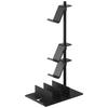 Yamazaki Smart Game Console & Controller Stand with Movable Dividers, Black, W15 X D21 X H40.8cm, Charges While Placed, Adjustable Height and Orientat