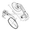 Пара боковых зеркал для мотоцикла, универсальные 7/8 "22 мм, торцевое зеркало на руле, черные зеркала заднего вида для спортивного велосипеда