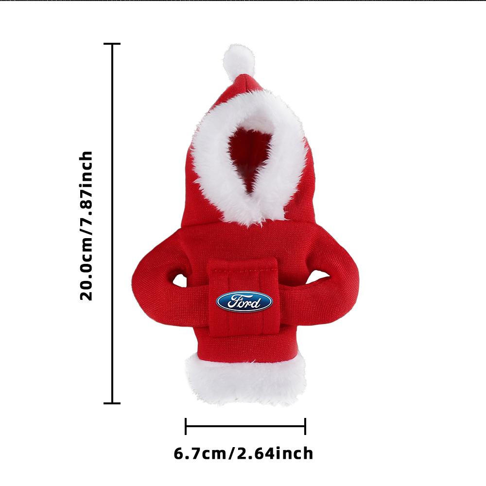 clsvbh1 Car Gear Lever Shift Cover Shift Sweatshirt Hoodie Christmas Decor For Ford Fiesta STRACING Focus Mondeo Mustang Ranger Transit
