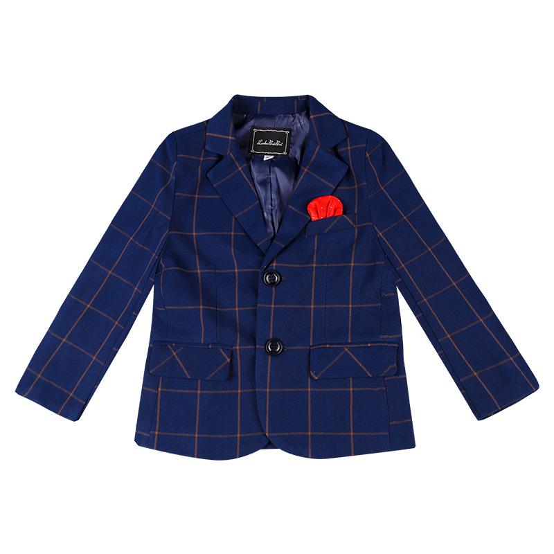Пиджак в клетку большого размера для мальчиков - Детский костюм для выступлений 2023