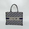 [Б/У] Сумка-тоут Book Tote, средняя, синий холст, вышитый монограмма, ручная сумка - Отличное состояние #KAQGLY