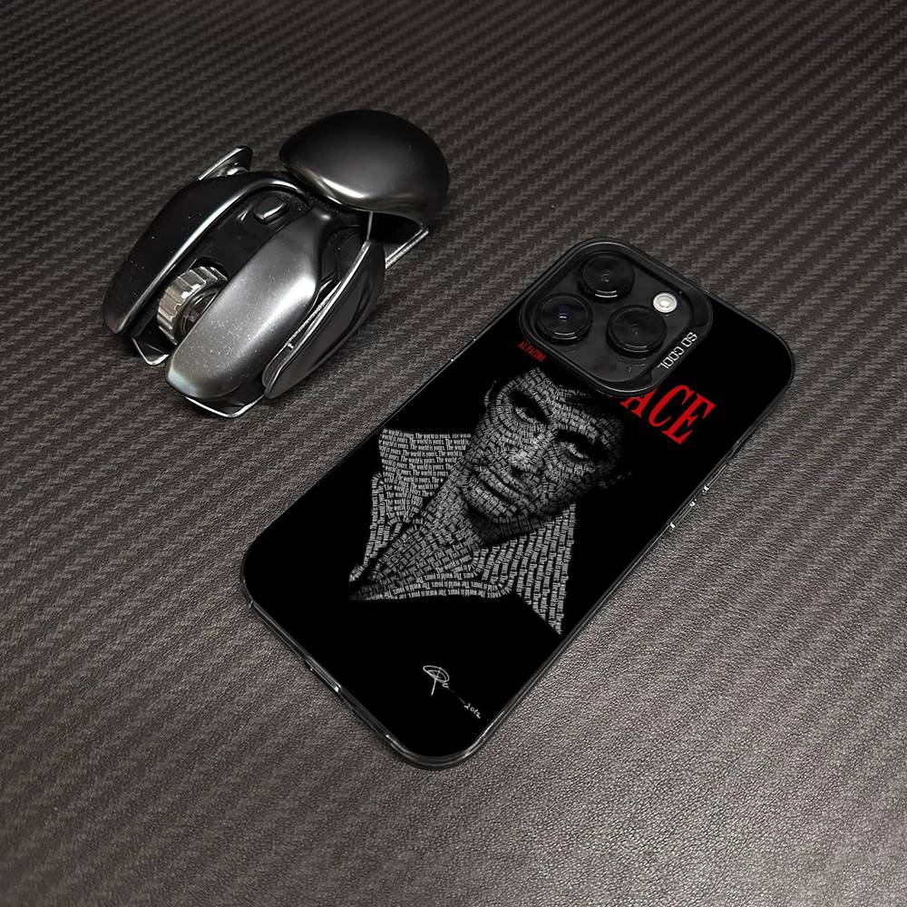 Классический S-Лицо со шрамом Тони Для iPhone 11 12 13 14 15 16 17 Pro Max Plus Цветной Черный Матовый Чехол для Телефона