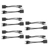 5 Pairs Power Over Ethernet POE Splitter Adapter Injector DC12V for IP CameraBlack