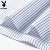PLAYBOY Мужская полосатая рубашка с коротким рукавом