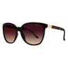 Suzy Levian Женские солнцезащитные очки с коричневым черепаховым принтом и золотым акцентом Коричневый