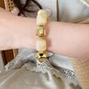 Europe American Style Beads Acrylic Bangle Smudging Retro Hand Ring Irregular Bracelet  Girls