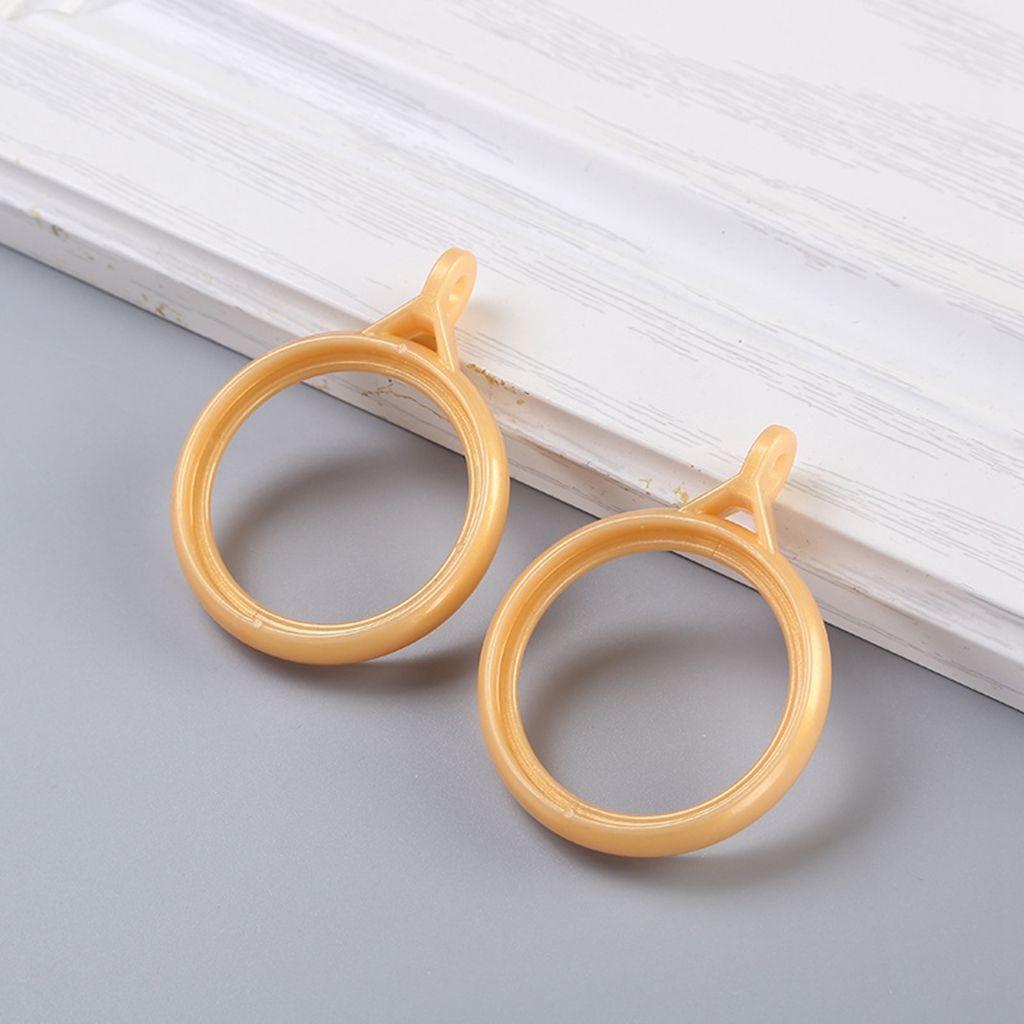 Mute Solid Color Simple Curtain Accessories Roman Rod Clip Hook Curtain Rings Hanging Loop Buckle