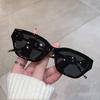 Vintage Cat Eye Sunglasses for Men Women Small Metal Chain Sunglasses Eyeglasses Shades