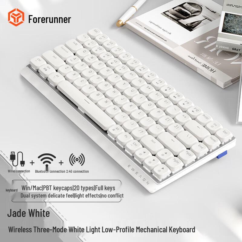 Slim Multi-Device Tri-Mode Low-Profile Mechanical Keyboard