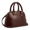 Coach Сумка-портфель Lara 22 на молнии с серебряной фурнитурой из коровьей кожи маленькая женская кленового цвета
