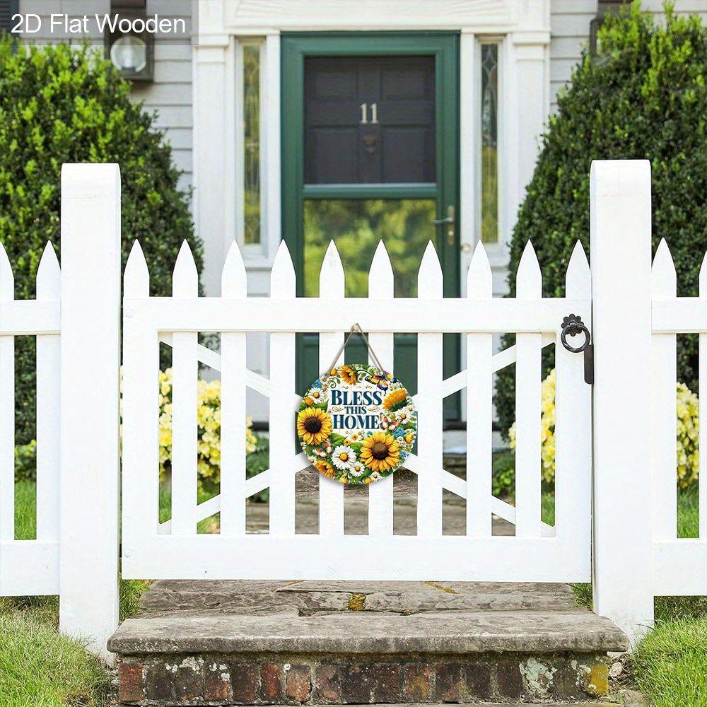 2D Flat Hanging Decorative Signs,interior Wall or Door Decoration,garden Decoration,the Pattern Is Sunflower,a Housewarming Gift for Friends