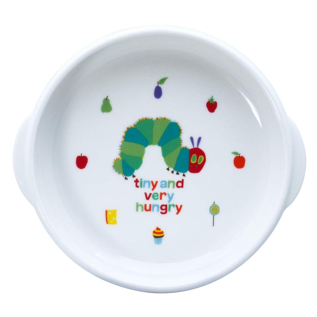 Kaneshotouki Very Hungry Universal Tableware for Baby Large 18cm and Made in 810133 "The Caterpillar" Children, Food, Weaning, Easy-to-Scoop Bowl,