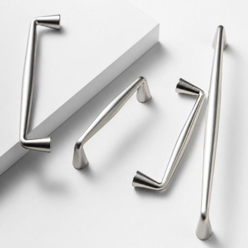 Silver Tone Drawer Pulls Zinc Alloy Cupboard Handles New Cabinet Door Handles Kitchen Cabinets