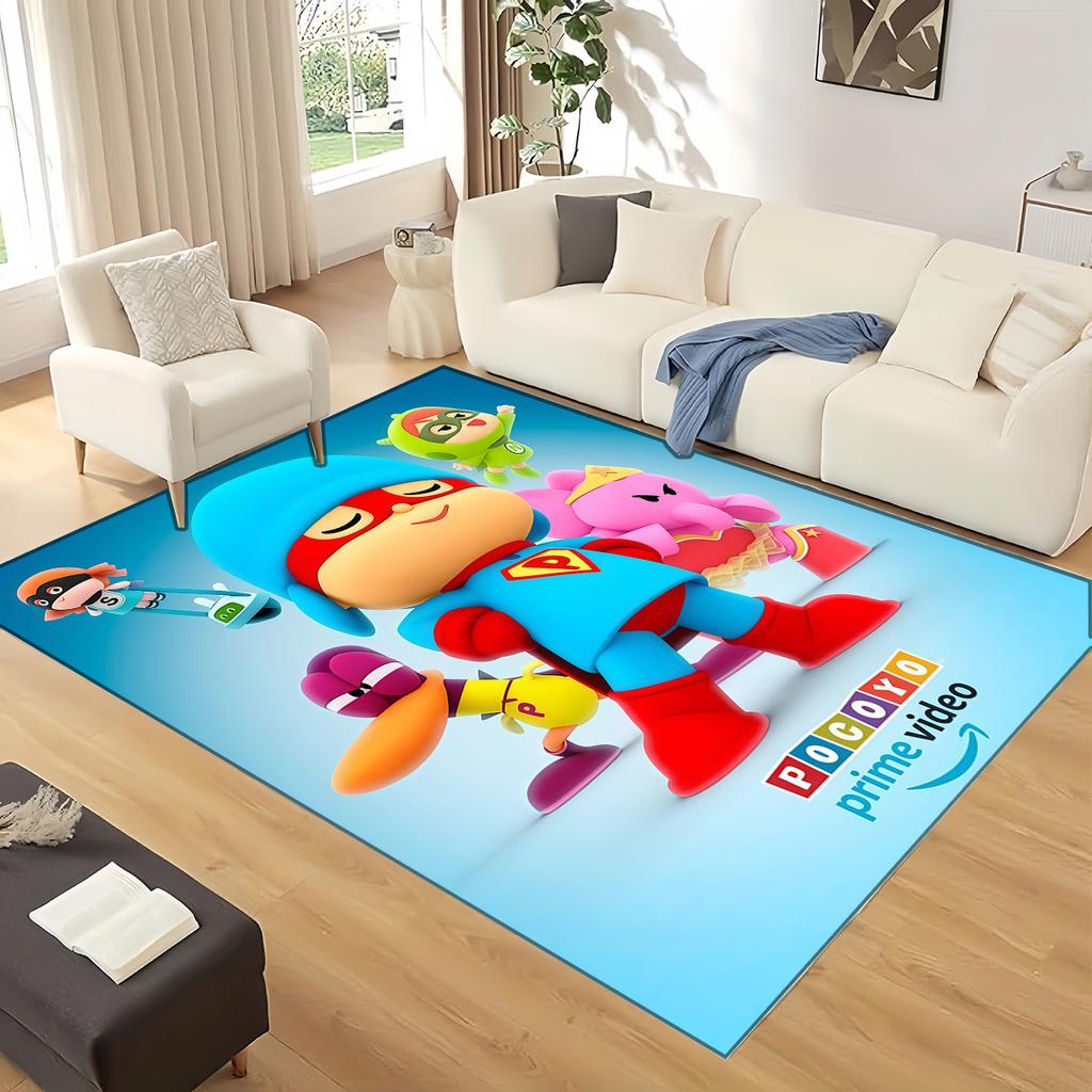 HD Забавный P-Pocoyo Мультфильм Элли Пато Ковер Коврик для Дома Гостиной Спальни Дивана Прихожей Декор, Детский Игровой Нескользящий Коврик