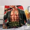 Фланелевое одеяло с принтом персонажей One Piece, Высококачественное, Удобное для всех сезонов, Декор для дома, Тепло и уют, Идеально для рождественских подарков