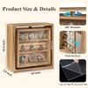 Wooden Display Case Commemorative Medal Badge Holder Game Coin Collection Rack Wall Mounted Cabinet Storage Box Shelf Gift