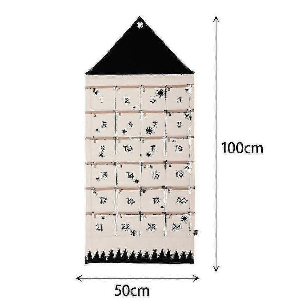 Countdown 24 Advent Calendar Christmas Xmas Hanging Pockets Gift