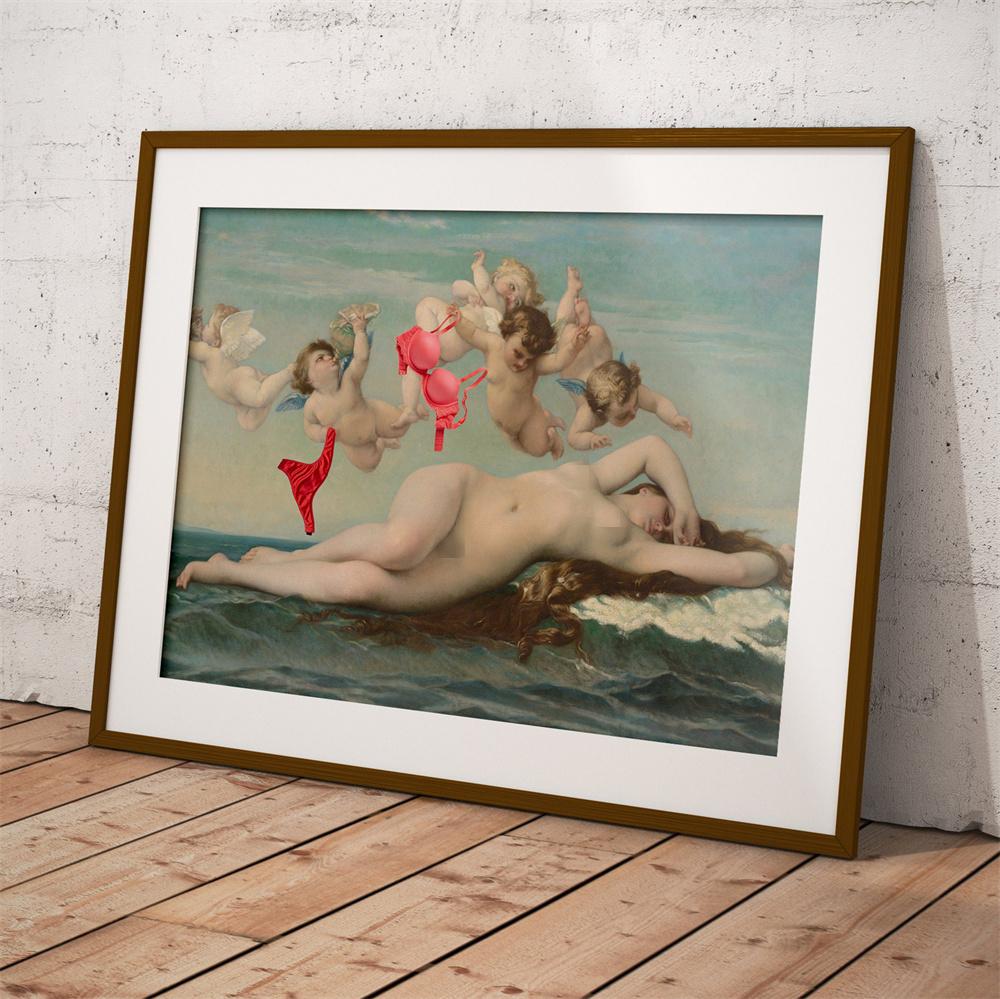 Цефал и Аврора День Святого Валентина Любовь Плакат Измененный Портрет Искусство Холст Картины Обнаженная Настенная Живопись Подарок на День Святого Валентина Домашний Декор