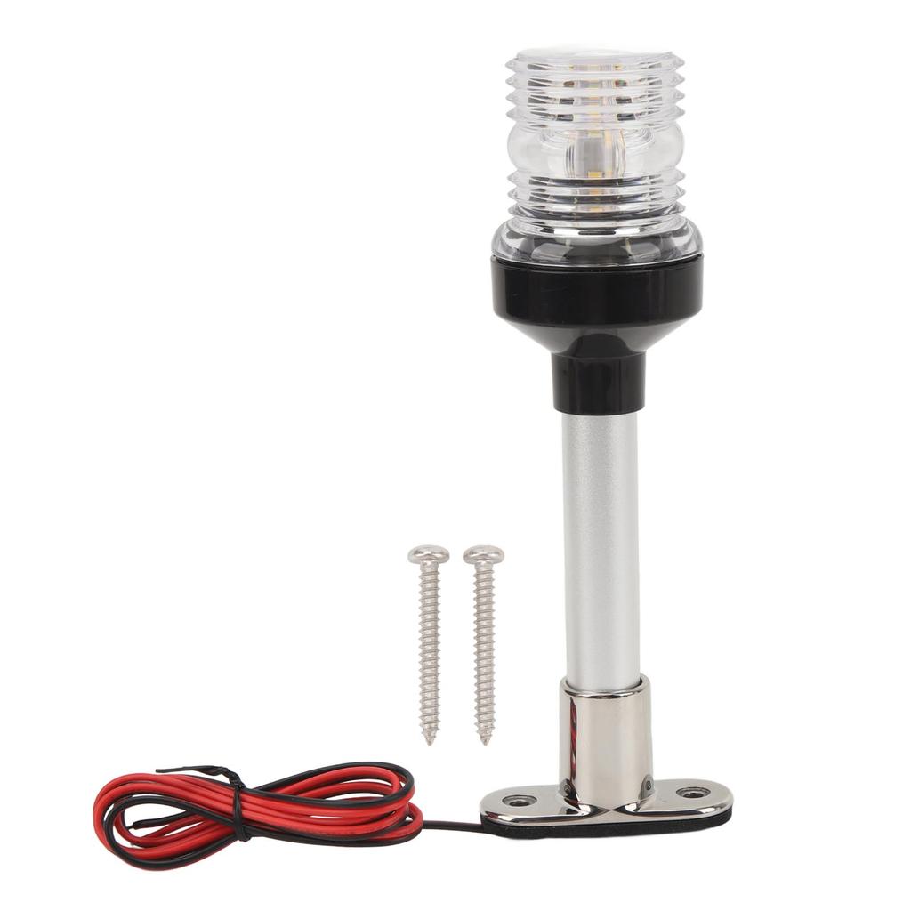 8 Inch Boat Stern Light IP66 Waterproof Over 2NM Visibility Stainless Steel Base Round Boat Anchor Light for Fishing