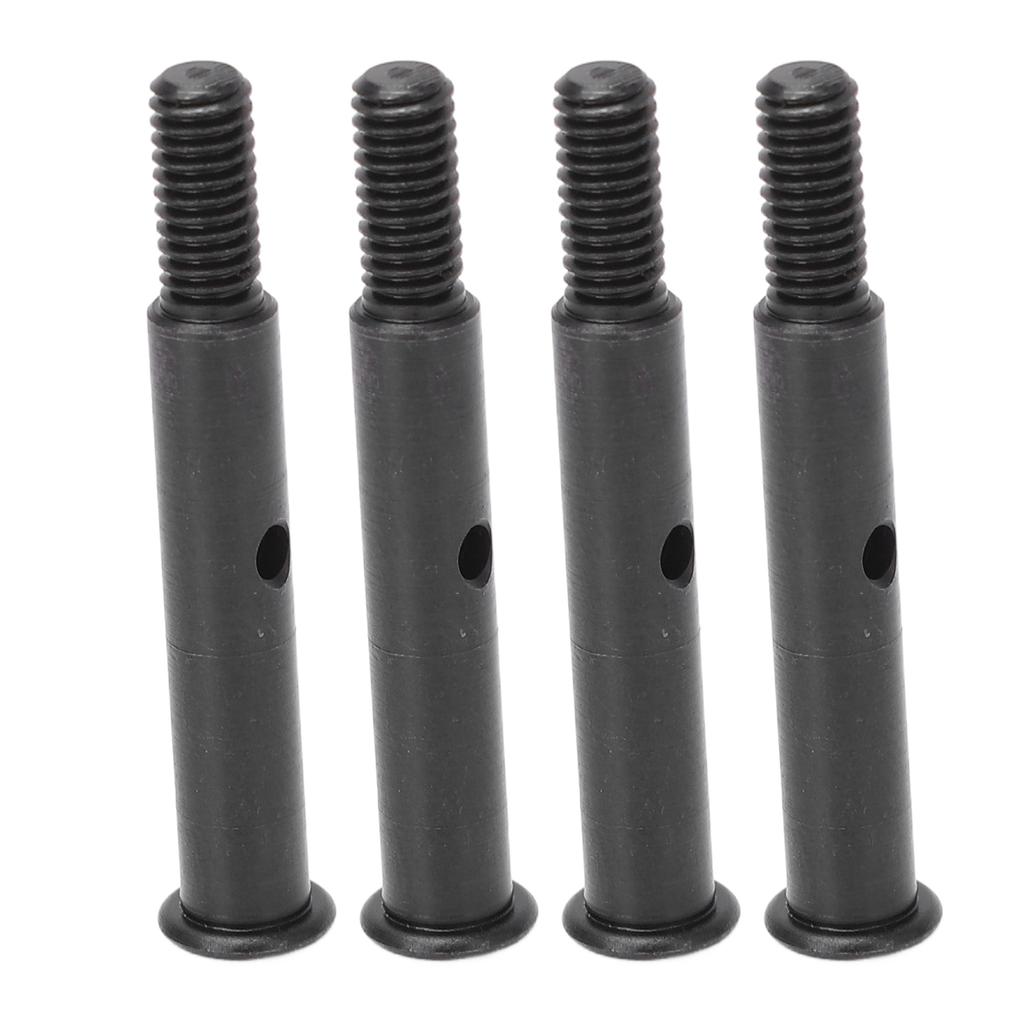 4Pcs RC Front Wheel Axle Steel 35mm Front Shaft Remote Control Car Accessories for Traxxas Slash 2WD Black