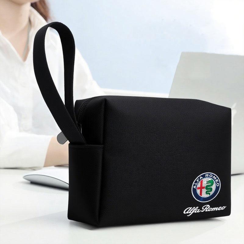 CZOSU1 Car Organizer Bag Portable Digital Storage Bag Protective Cover For Alfa Romeo giulietta 159 mito giulia stelvio 147 Accessories