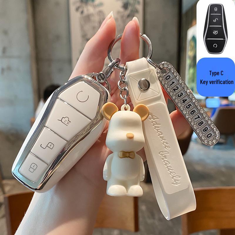 Чехол для ключей BYD Dolphin для Han Song, Tang DM-i, Qin Pro/Plus, Yuan и e2 - Сумка-застежка на корпус автомобиля.