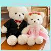 Wedding Couple Dress Teddy Bears Plush Toys Western Wedding Doll Decorative