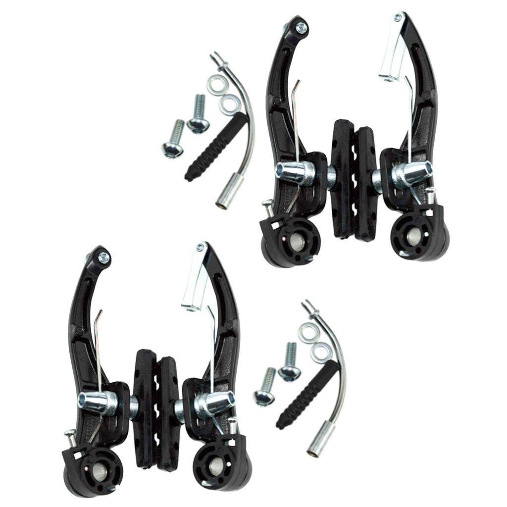 2 Pairs Bike Brakes Set Universal Front And Rear Brakes Kit Mountain Road Bike V-Brake Set For Cycling Bicycle Parts