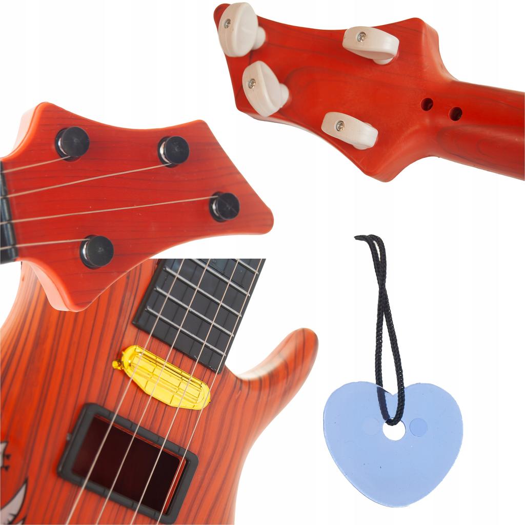 Zabawka Gitara Dla Dzieci Duża Gra Instrument 49 Cm Struny Etui