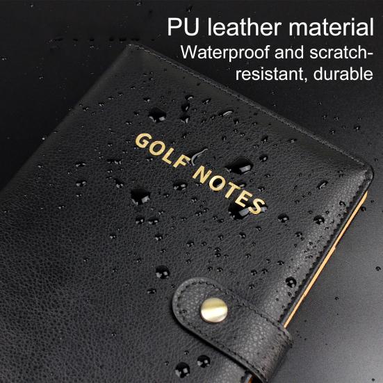 Книга для записи результатов игры в гольф, водонепроницаемая искусственная кожа, журнал для записи результатов игры в гольф, карманный журнал для записи результатов с 200 страницами для мужчин-гольфистов
