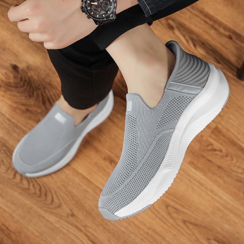 Новые удобные суперлегкие носки на толстой подошве с эластичной сеткой для полетов, мужские повседневные спортивные кроссовки для ходьбы