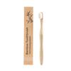 Custom Stock Eco Kraft Bag 12000 Ultra Soft Nano Bristles Biodegradable Calabash Grip Bamboo Toothbrush Nano Toothbrush