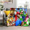 Флисовое одеяло с 3D принтом Mario Bros для кроватей, походов, пикника, толстое одеяло, модное флисовое покрывало, одеяло